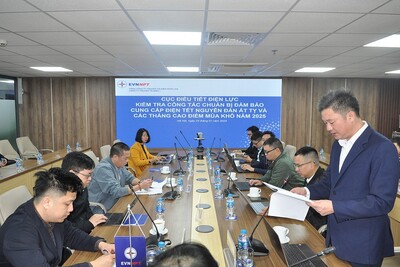 Phó Giám đốc Công ty Truyền tải điện 1 báo cáo công tác cấp điện dịp Tết Nguyên đán và cao điểm hè 2025