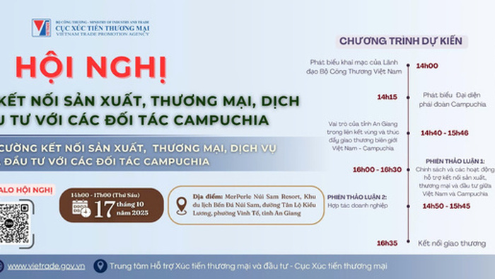 33Win03 tải ứng dụng về máy kết nối sản xuất Việt Nam - Campuchia sẽ diễn ra ngày 17/10